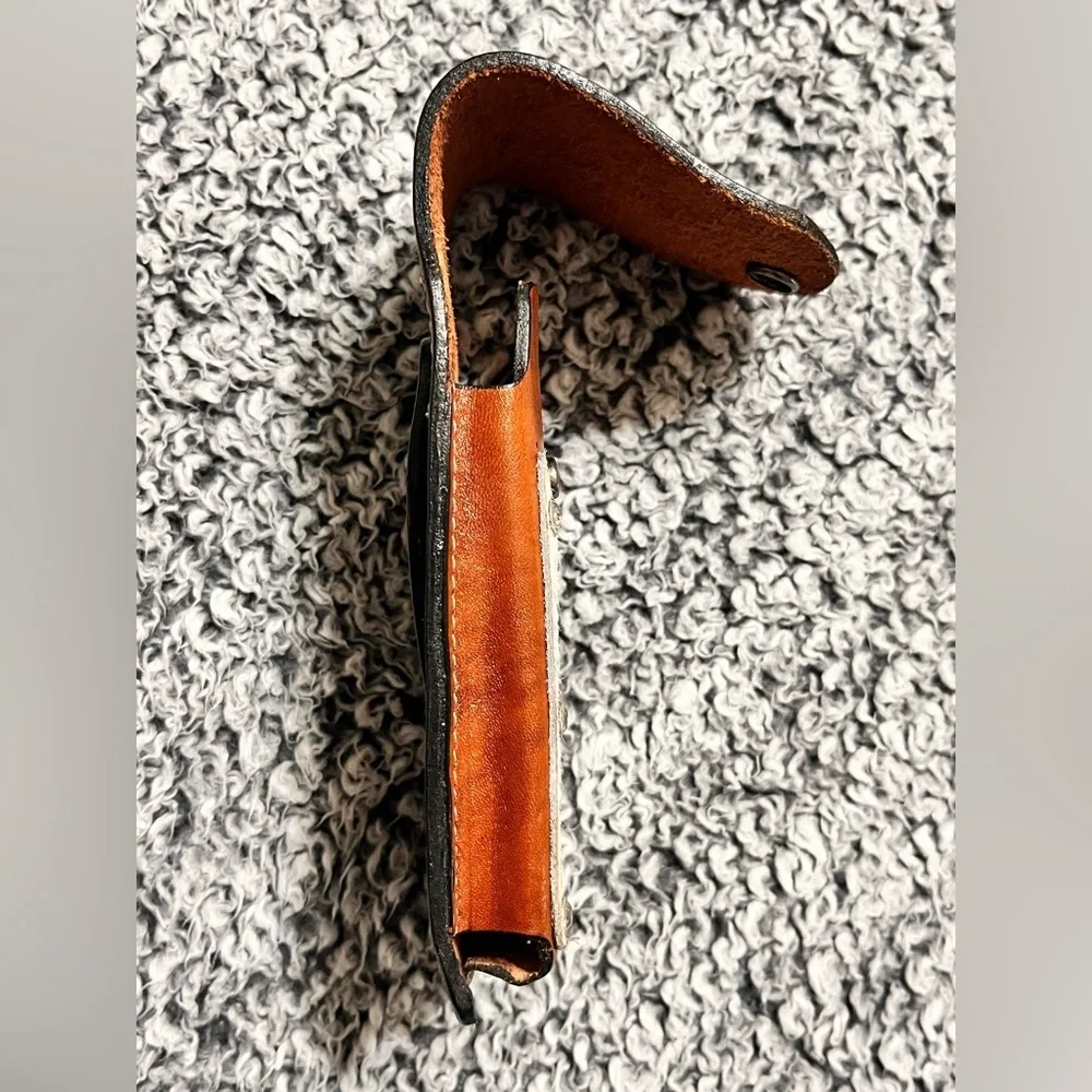 Leather Phone Case with Rooster Design